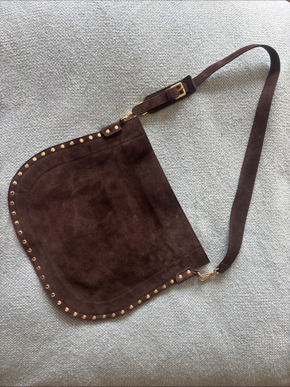 Anna Paola Brown Suede Tote Bag
